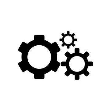 Gear icon for setting and configuration, vector illustration Stock Illustration