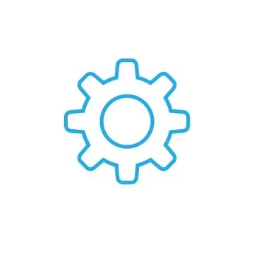 Gear icon, settings symbol vector Stock Illustration