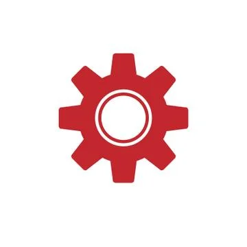 Gear icon, settings symbol vector Illustrazione stock