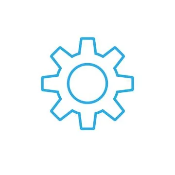 Gear icon, settings symbol vector Stock Illustration
