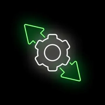 Gear icon showing process optimization and expansion Stock Illustration