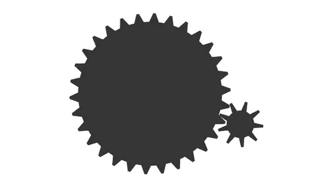Gear icon simple Stock Footage 69220566