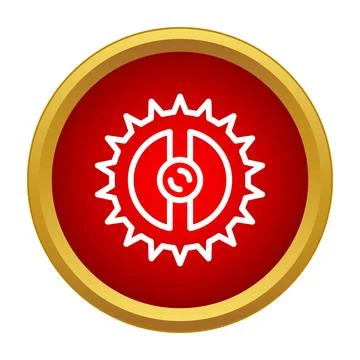 Gear icon symbolizing work, settings, and functionality イラスト素材