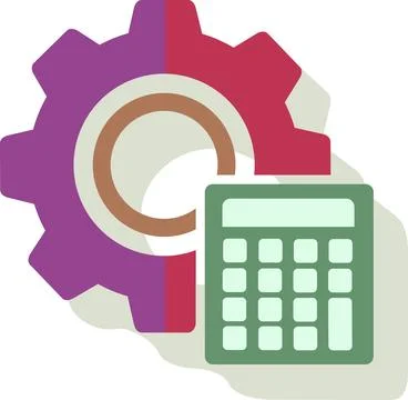 Gear icon for system settings process Stock Illustration