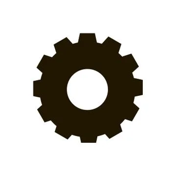 Gear icon in trendy flat style isolated. Eps 10. Stock Illustration
