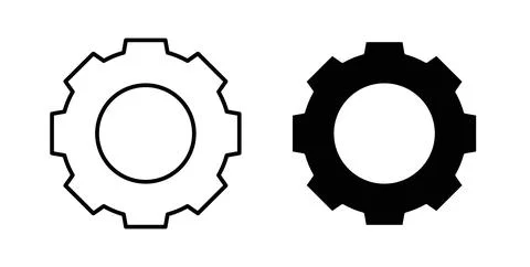 Gear icon vector art Illustrations Stock Illustration