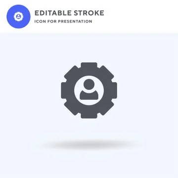 Gear icon vector, filled flat sign, solid pictogram isolated on white, logo i 스톡 일러스트