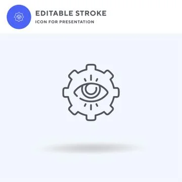 Gear icon vector, filled flat sign, solid pictogram isolated on white, logo i Stock Illustration