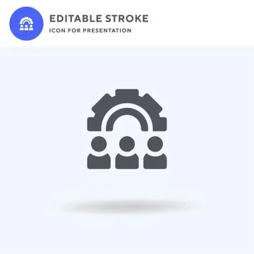 Gear icon vector, filled flat sign, solid pictogram isolated on white, logo Stock Illustration