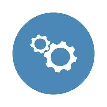 Gear Icon Vector flat design style Stock Illustration
