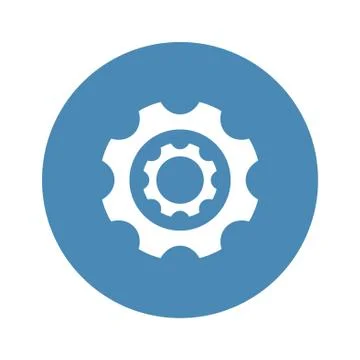 Gear Icon Vector flat design style Stock Illustration