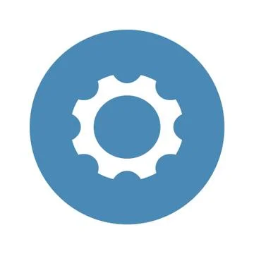 Gear Icon Vector flat design style Stock Illustration