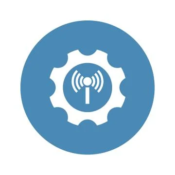 Gear Icon Vector flat design style Stock Illustration