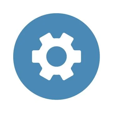 Gear Icon Vector flat design style Stock Illustration