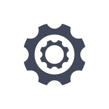 Gear Icon Vector flat design style Stock Illustration