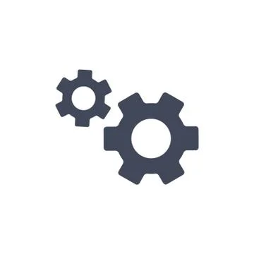 Gear Icon Vector flat design style Stock Illustration
