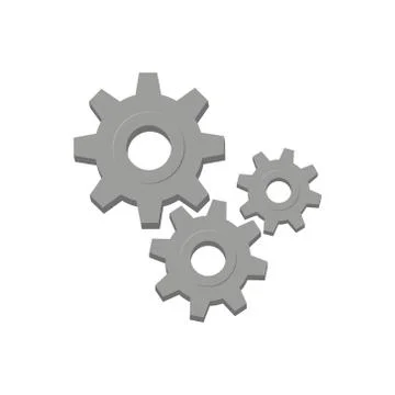 Gear Icon vector flat style design. Isolated. Stock Illustration