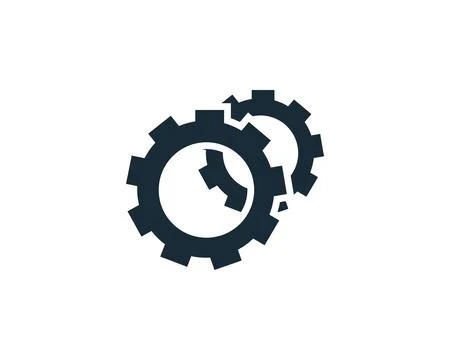 Gear Icon Vector Logo Template Illustration Design Stock Illustration