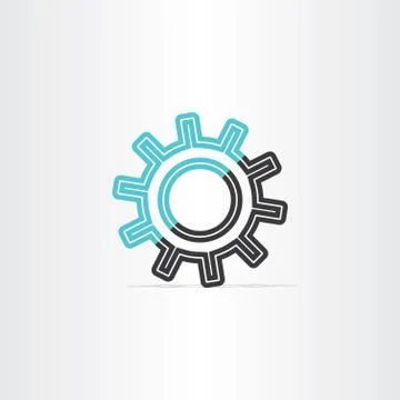 Gear icon vector logotype symbol design Illustrazione stock