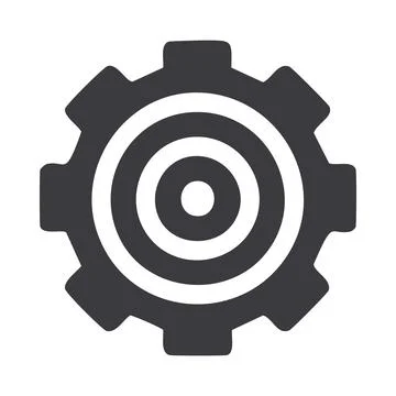 Gear icon vector, settings solid symbol, pictogram isolated on white. Stock Illustration