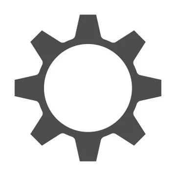 Gear Icon vector. Simple flat symbol. Perfect Black pictogram illustration on Stock Illustration