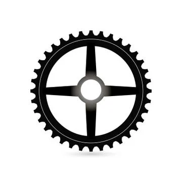 Gear Icon vector. Simple flat symbol. Perfect Black pictogram illustration on Stock Illustration