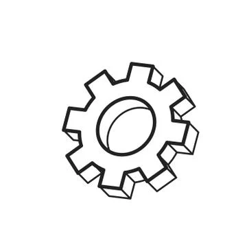 Gear Icon vector. Simple flat symbol. Perfect Black pictogram illustration on Stock Illustration