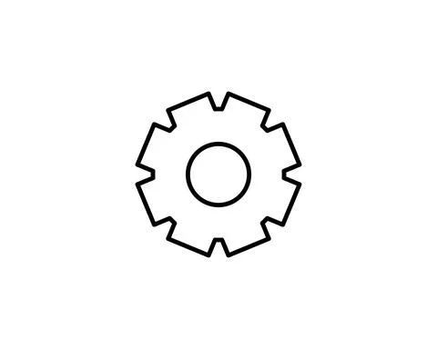 Gear Icon vector. Simple flat symbol. Perfect Black pictogram illustration on Stock Illustration