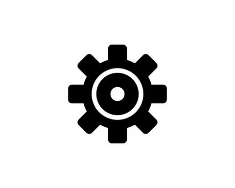 Gear Icon vector. Simple flat symbol. Perfect Black pictogram illustration on Stock Illustration