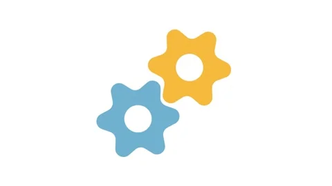 Gear icon on white background Stock Footage 273878207