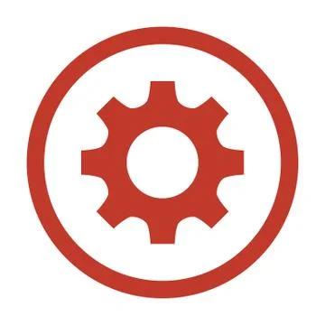 Gear icon on white background. Stock Illustration