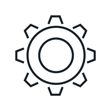 Gear icon on white Stock Illustration