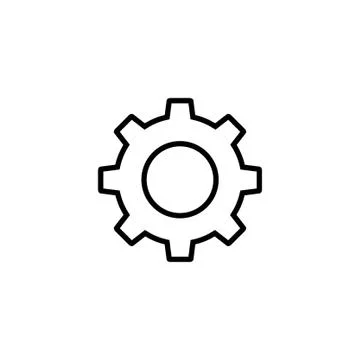 Gear icon, working symbol, sprocket, cogs, wheel Stock Illustration