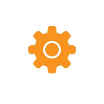Gear icon, working symbol vector Stock Illustration