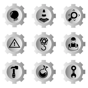 Gear icons Stock Illustration