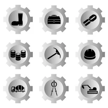 Gear icons Stock Illustration