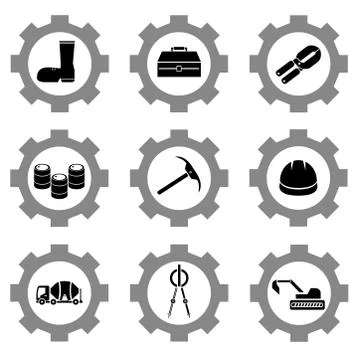 Gear icons Stock Illustration