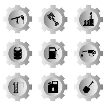 Gear icons Illustrazione stock