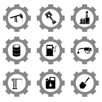 Gear icons Stock Illustration