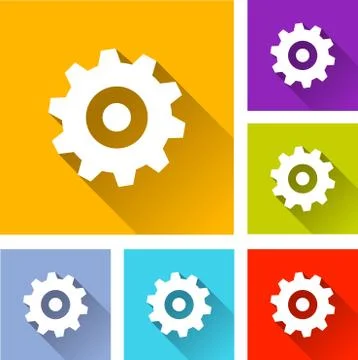 Gear icons Stock Illustration