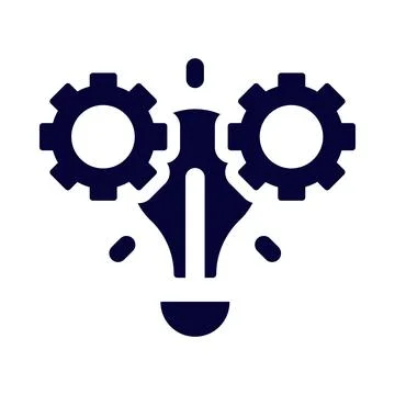Gear, idea, bulb, management, creative idea management icon Stock Illustration