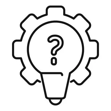 Gear idea solution icon outline vector. Creative problem 스톡 일러스트