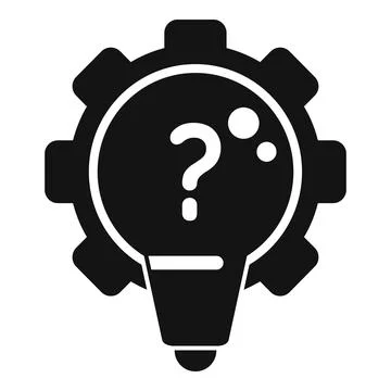 Gear idea solution icon simple vector. Creative problem 스톡 일러스트