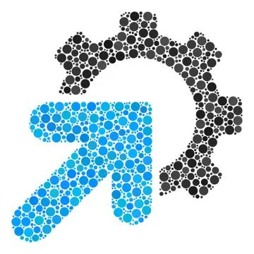 Gear Integration Composition of Dots Illustrazione stock