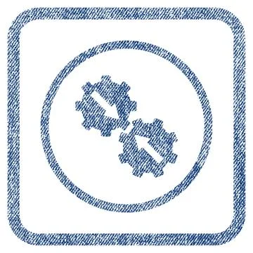 Gear Integration Fabric Textured Icon Stock-Illustration