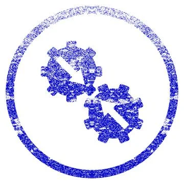 Gear Integration Grunge Textured Icon Stock Illustration