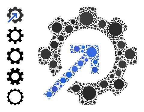 Gear Integration Icon - Covid Composition And Bonus Icons Stock-Illustration