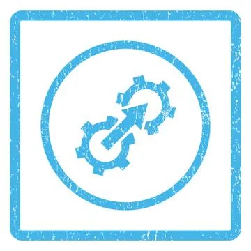 Gear Integration Icon Rubber Stamp Stock-Illustration