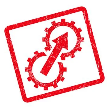 Gear Integration Icon Rubber Stamp Stock-Illustration