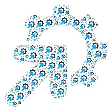 Gear Integration Icon Shape Stock-Illustration